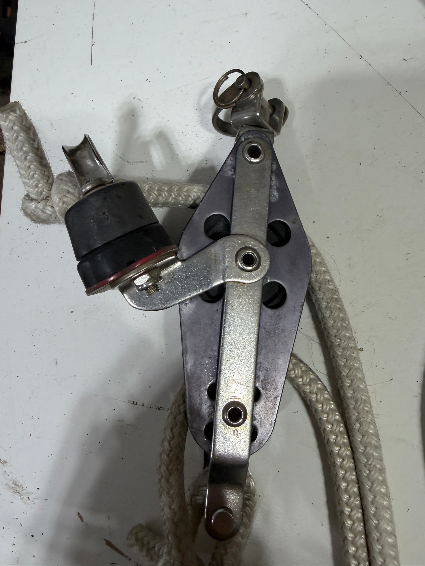 Small Fiddle Block Boom Vang - 10' Line x 5/16" Diameter - 1998 MacGregor 26X