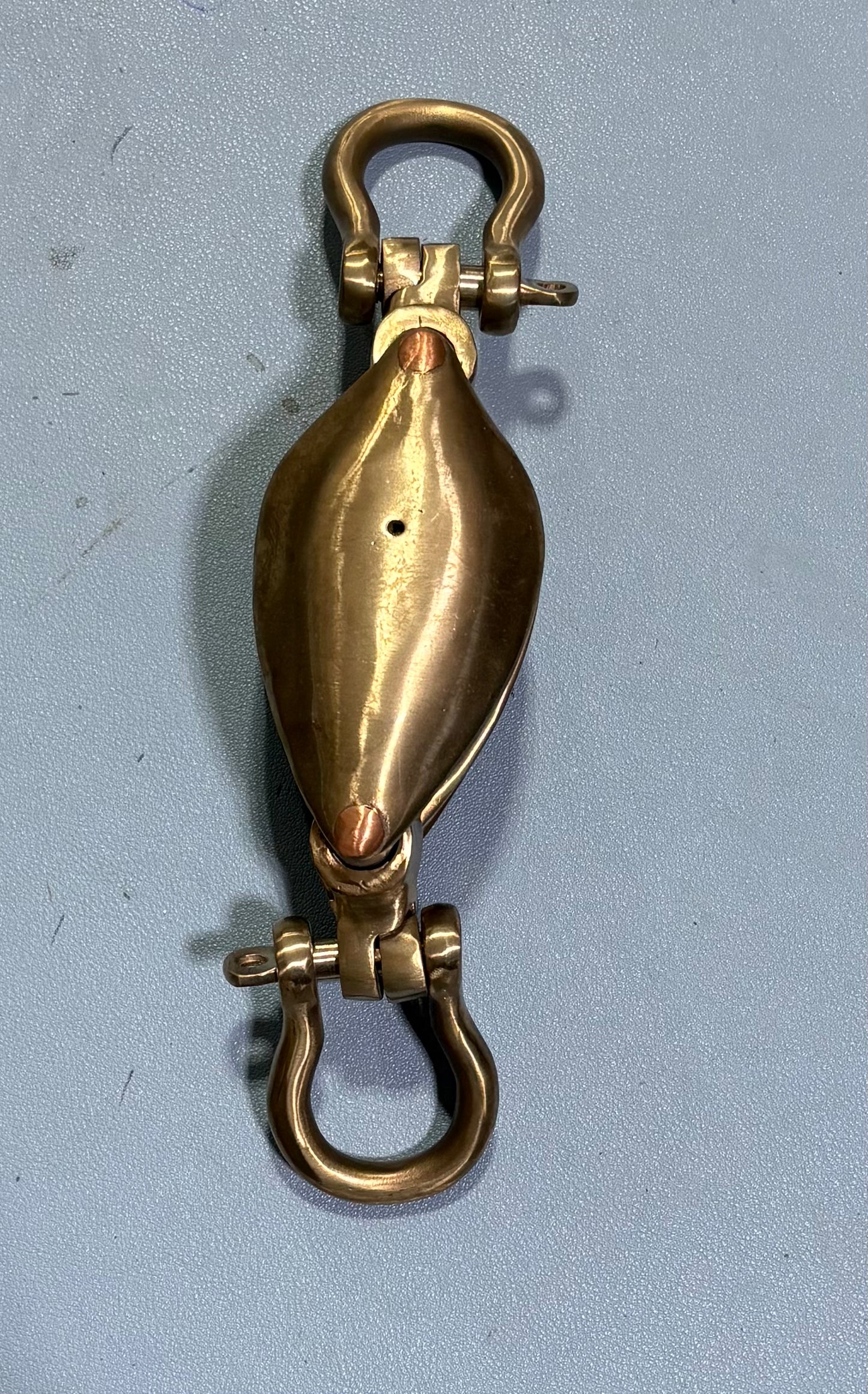 Bronze Double 1/2" Block with Two Bow Shackles