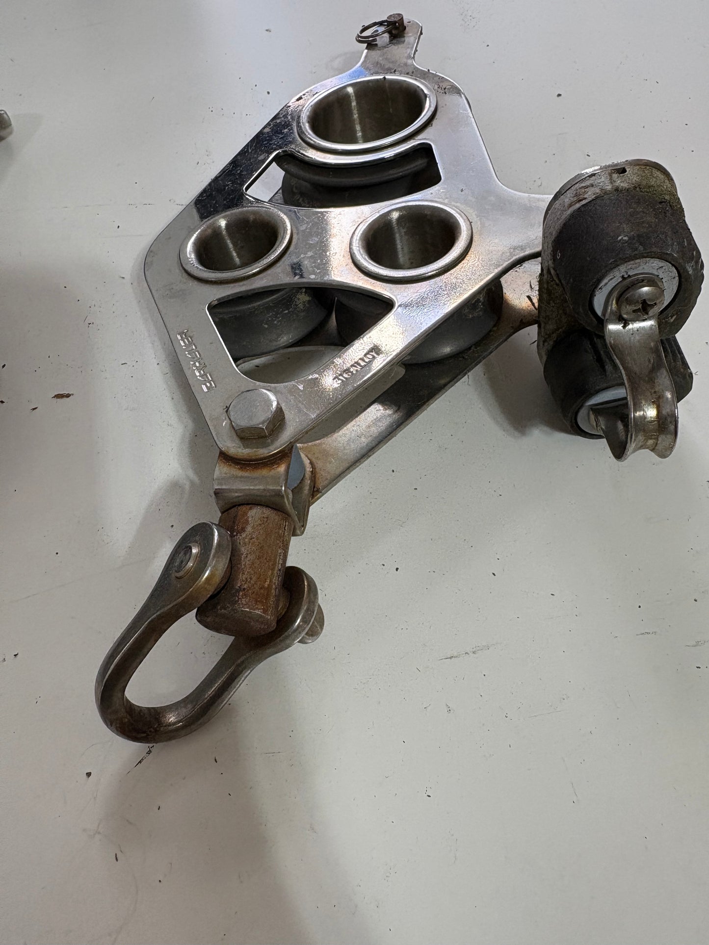 Garhauer Boom Vang Blocks off of the Cerlock 37