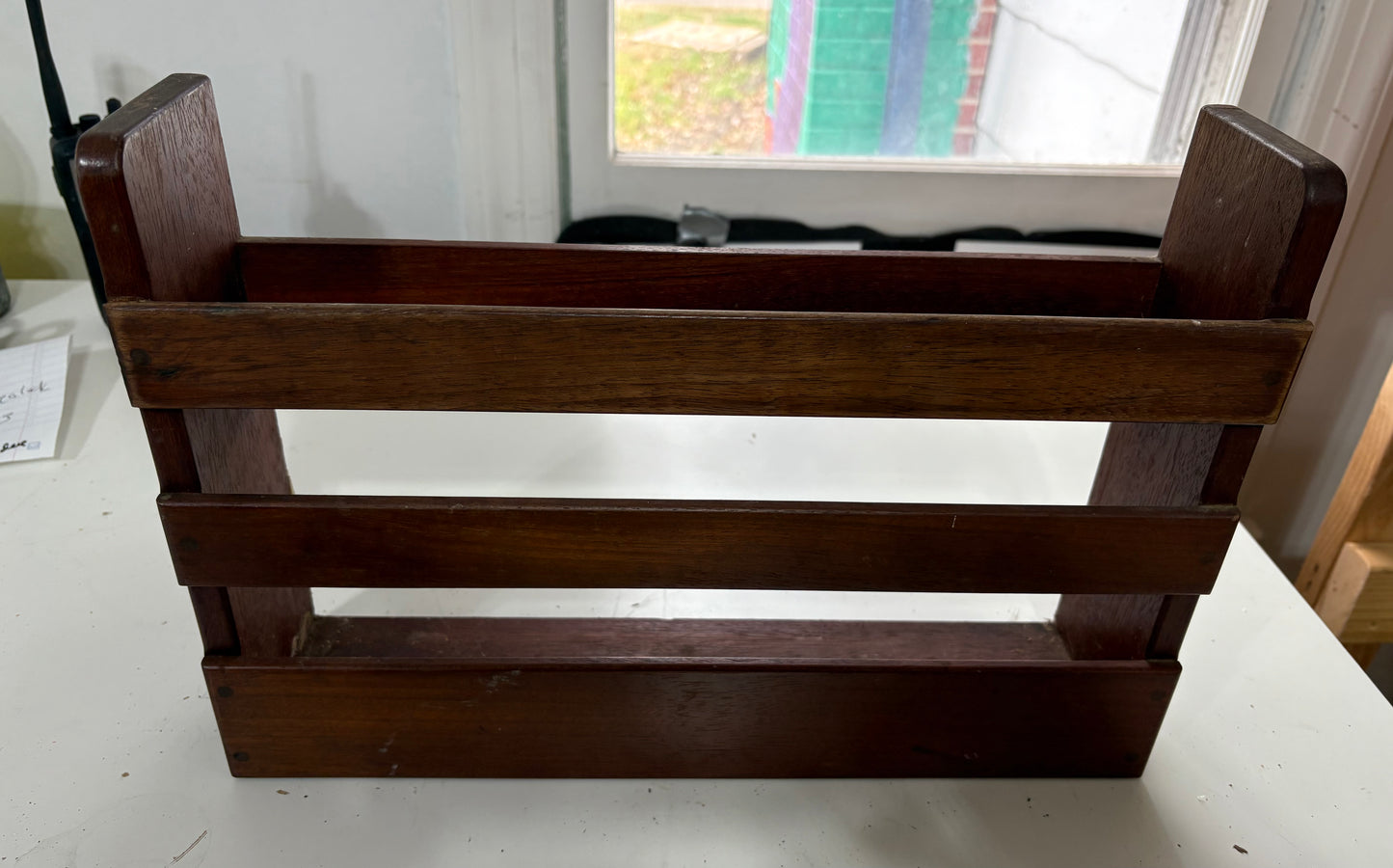 Teak Magazine Holder Wall Mount 16"x 11"