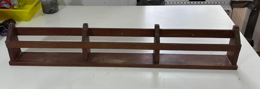 Teak Magazine Holder Wall Mount 32 x 5 1/2"