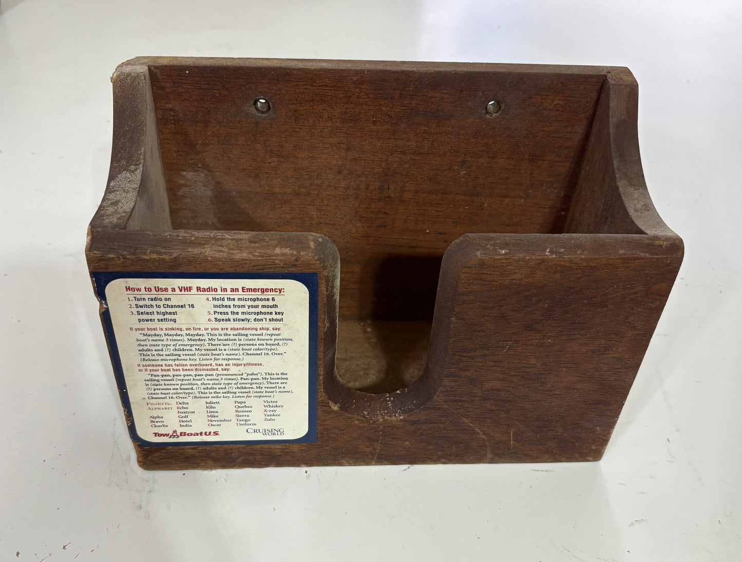 Teak Wall Mounted Shelf for Radios