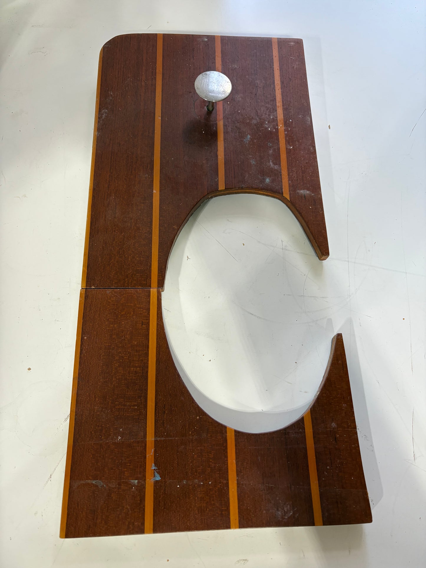 Teak and Holly Mast Collar