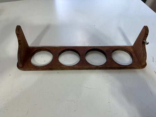 Teak Wall Mounted Cup Holder (4 cups)