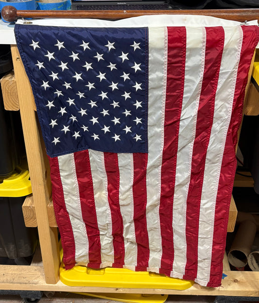 American Flag with Teak Pole