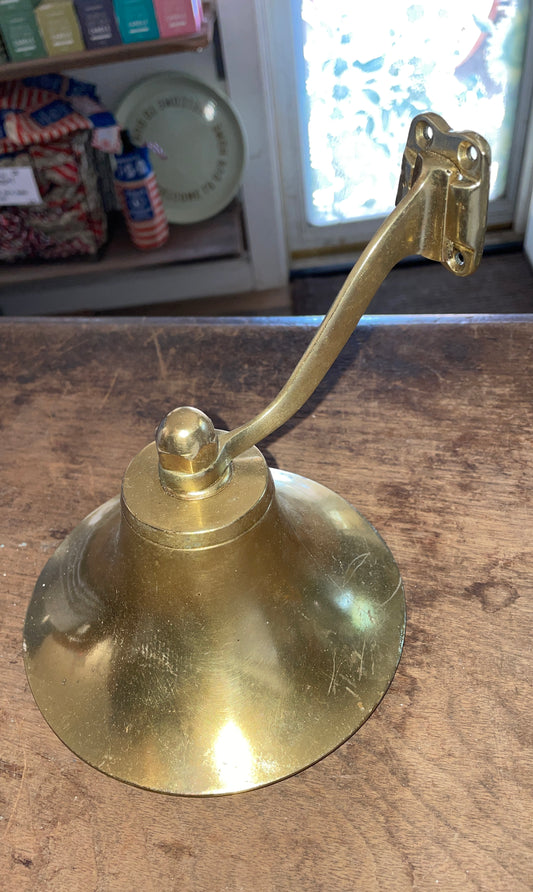 Brass 6” Diameter Bell With Bracket