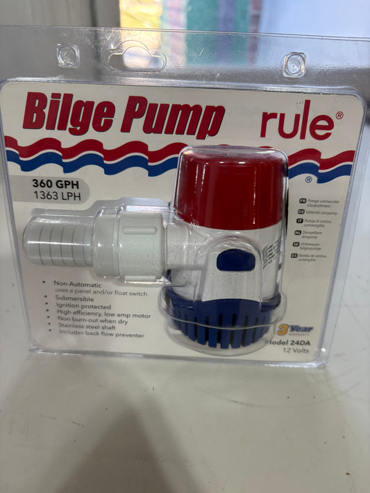 Rule Bilge Pump NEW 24DA 12 Volts