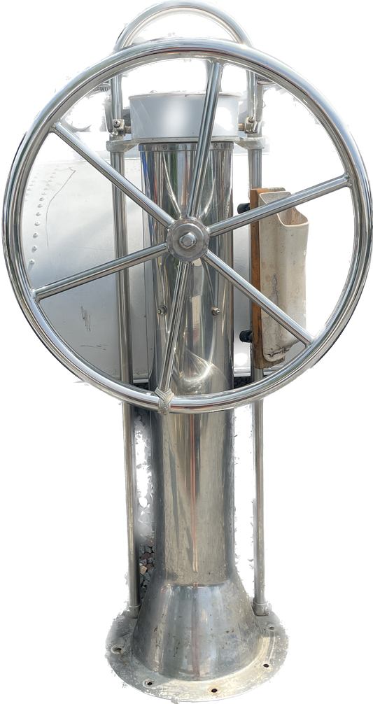 Stainless Steel Pedestal With 22” Wheel, Pedestal Guard & Shift Handles
