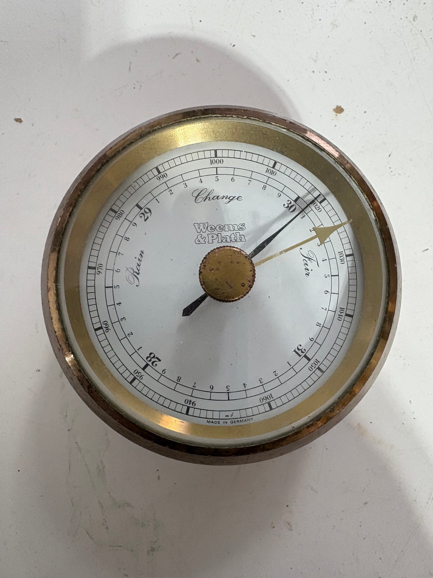 Weems and Plath Bronze Barometer 3"