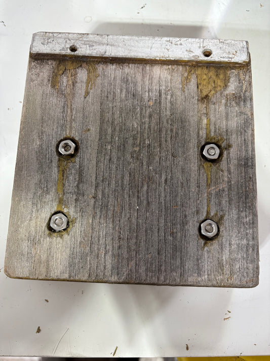 Teak Motor Mount for Stern Railing