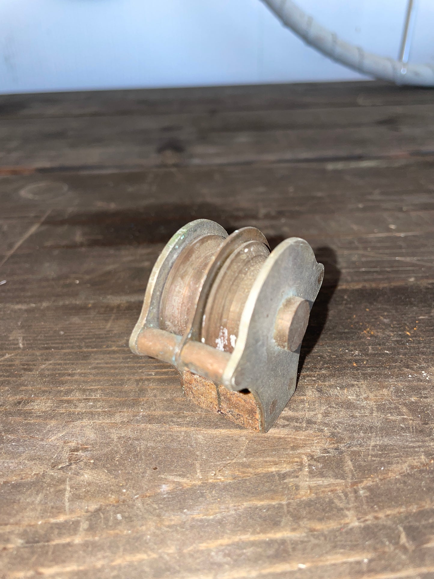 Brass Double 1 3/8” Sheave Block- 5/16” Line