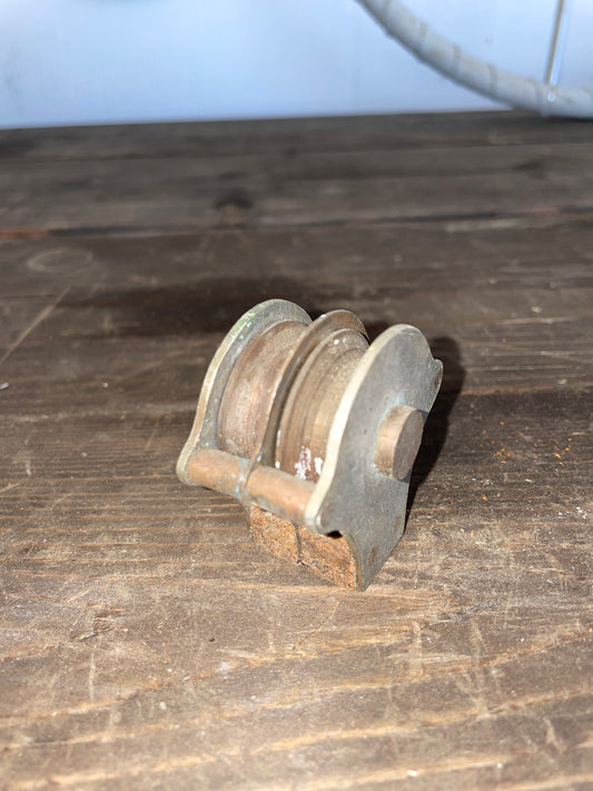 Brass Double 1 3/8” Sheave Block- 5/16” Line