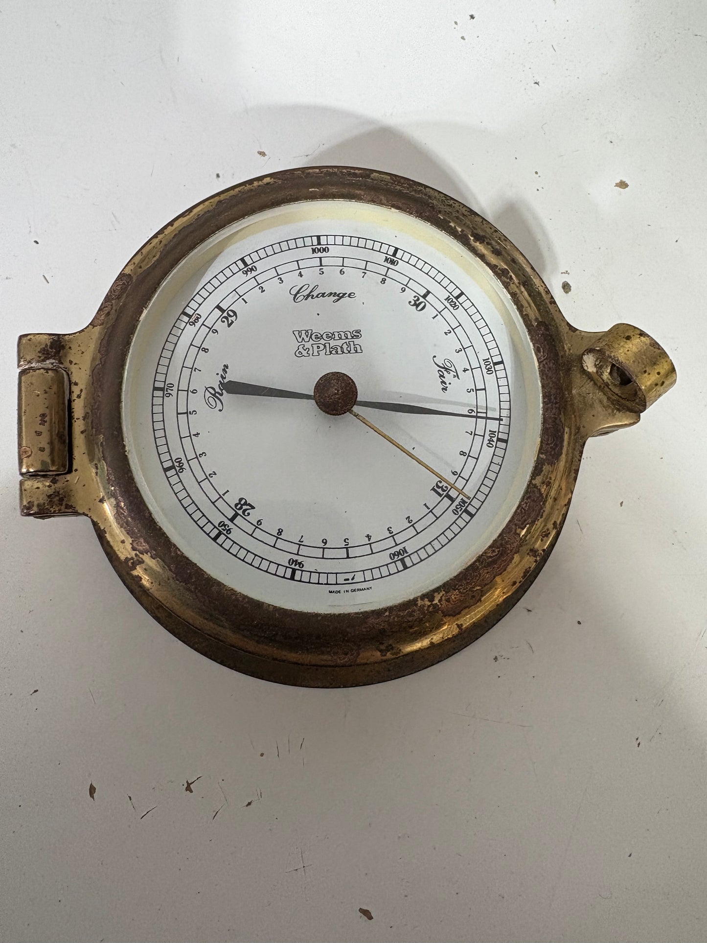Weems and Plath Barometer 4 5/8" dia
