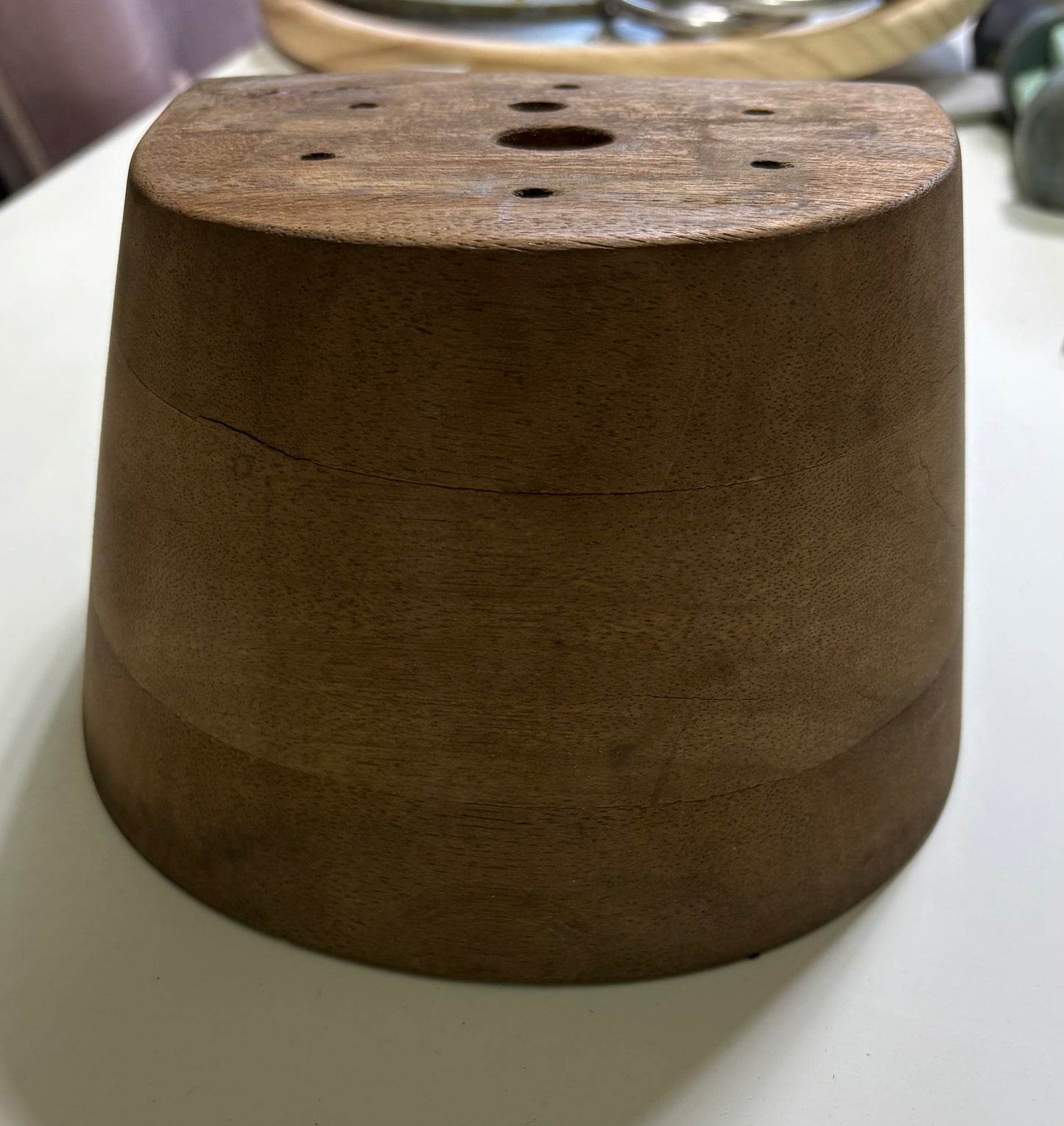 Teak Winch Base