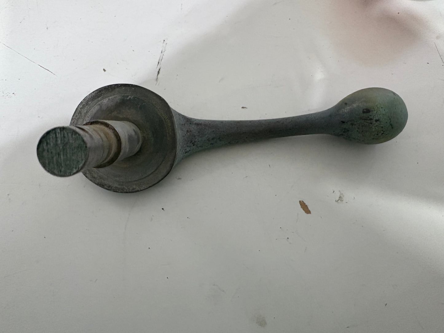 Vintage Bronze Steering Pedestal Throttle