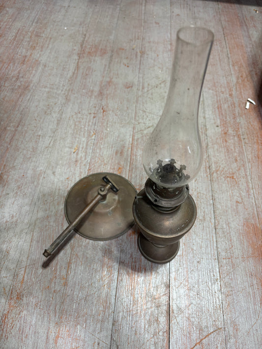 Vintage Bronze Oil Lamp
