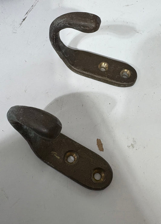 Bronze Wall Hooks Pair