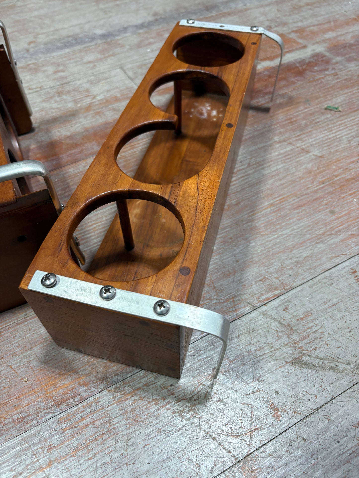 Teak Cup Holders off Tartan 34C Pair