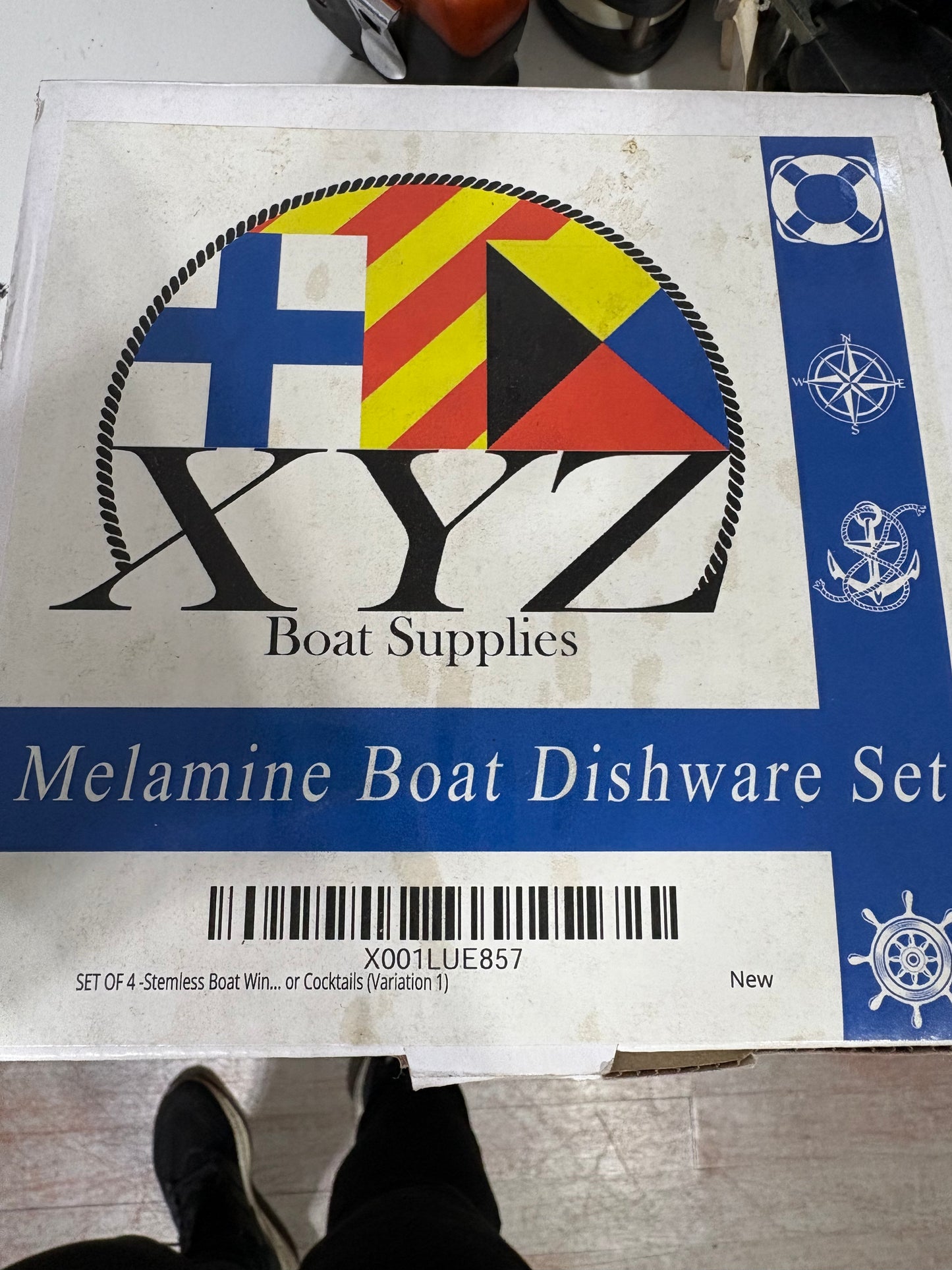 XYZ Boat Supplies Melamine Stemless Wine Glasses (4)