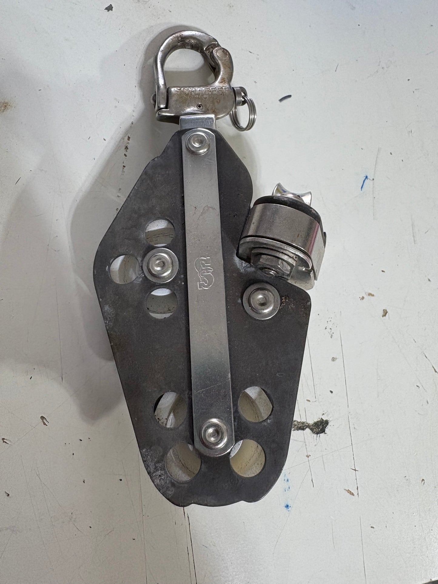 Schaefer Fiddle Block with Cam Cleat and Shackle