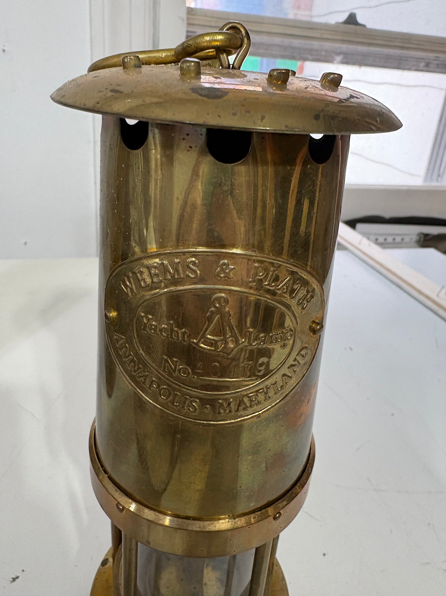 Weems and Plath Brass Yacht Lamp Model #700