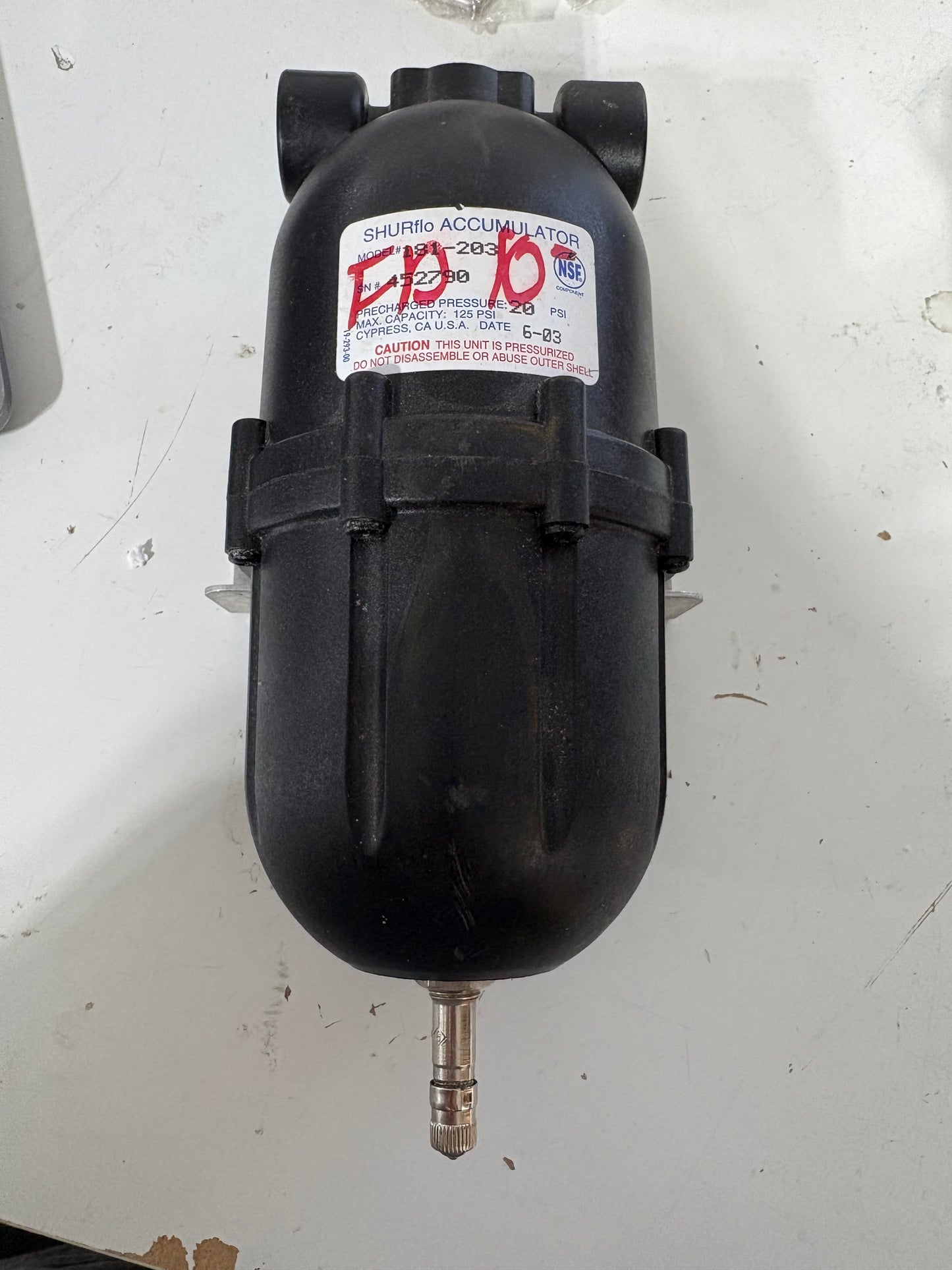 Shurflo Accumulator 181-203