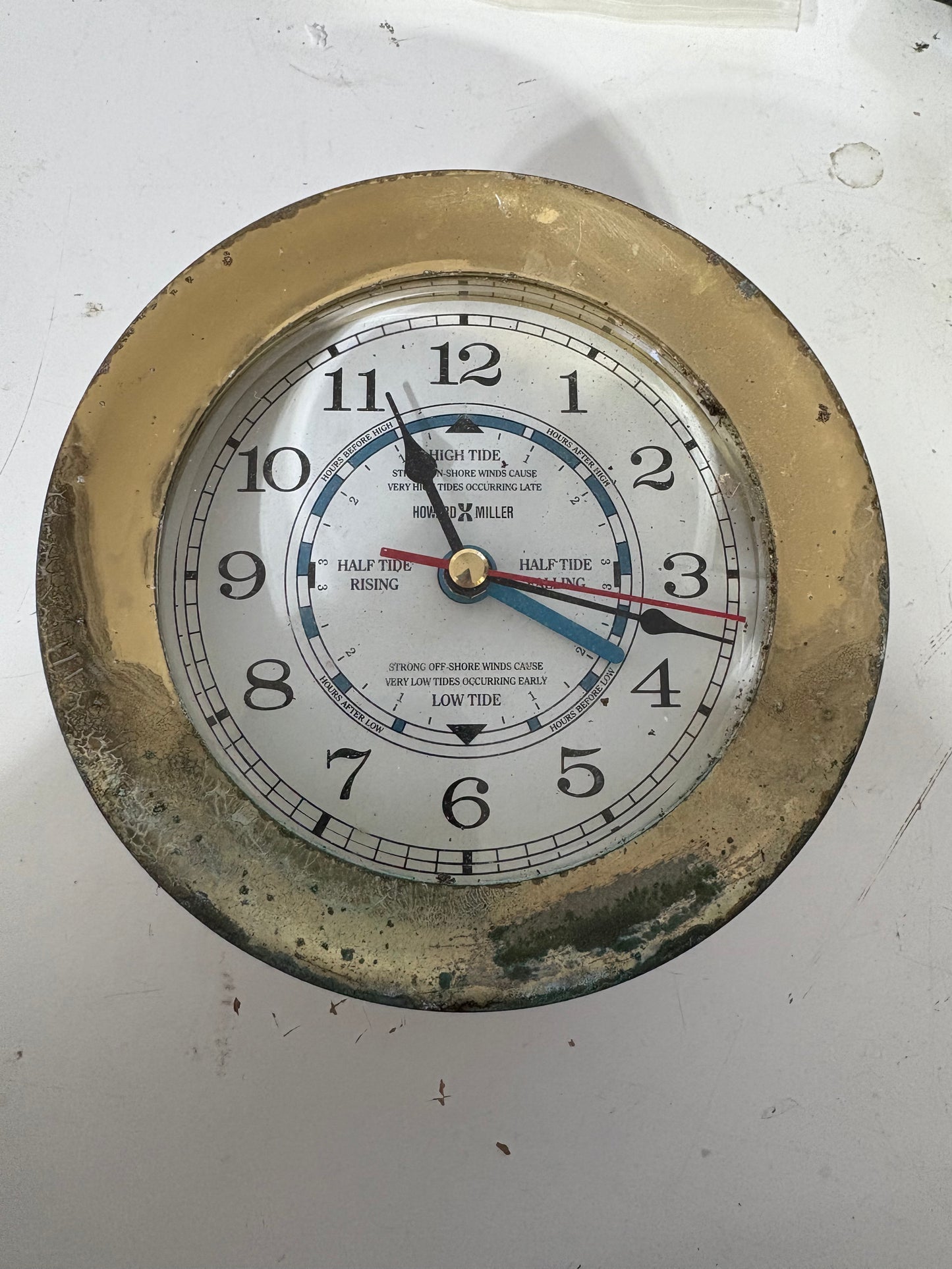 Howard Miller Brass Tide Clock 5 1/2" - Model 613457