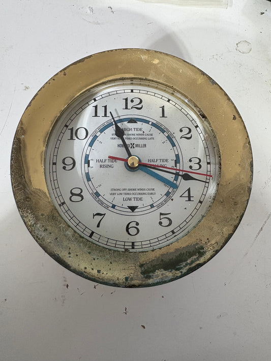 Howard Miller Brass Tide Clock 5 1/2" - Model 613457