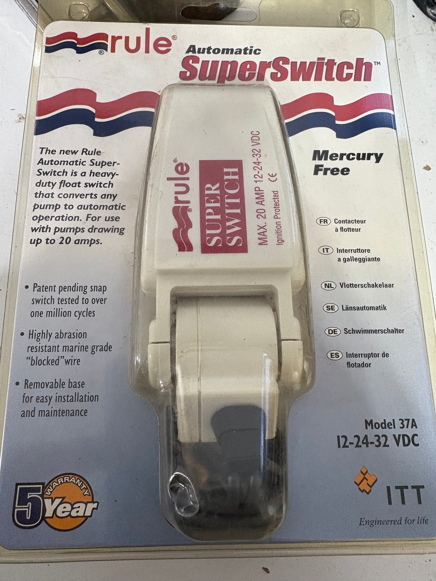 Rule Automatic Super Switch Model 37A NEW