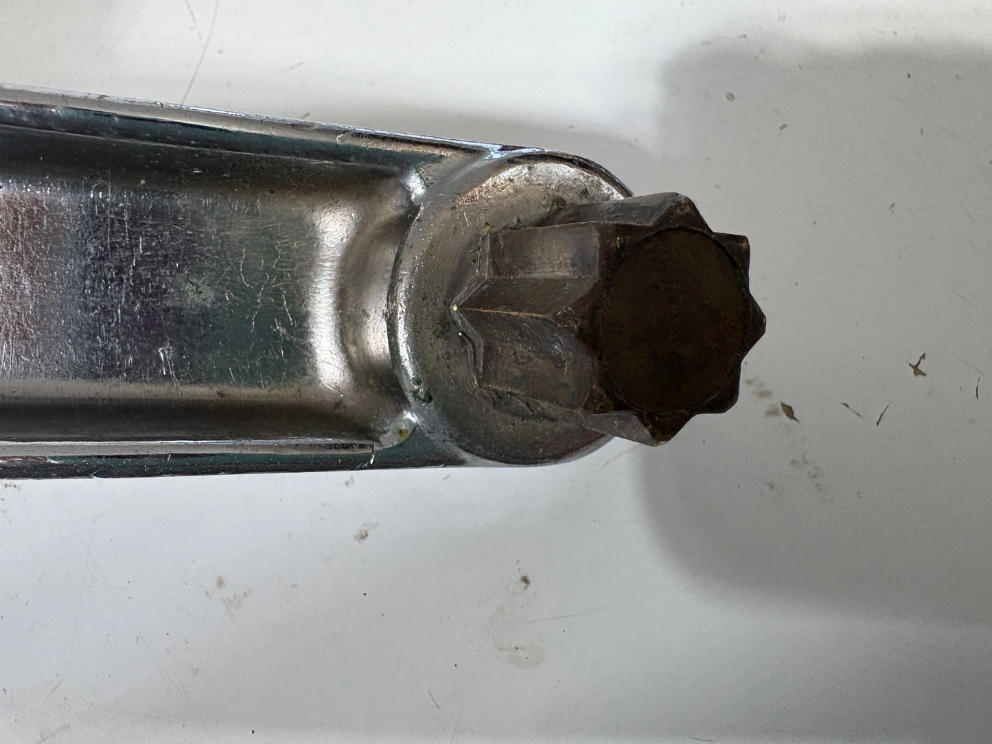 Barlow Chromed Bronze 10" Winch Handle with Clear Plastic Knob