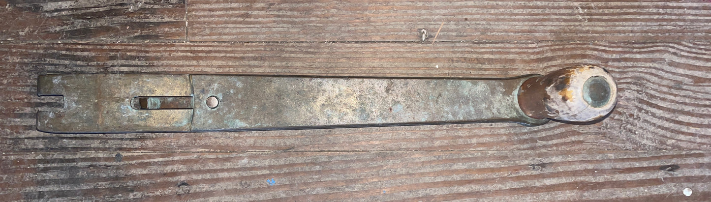 13” Long Vintage Bronze Winch Handle- 1 11/16”