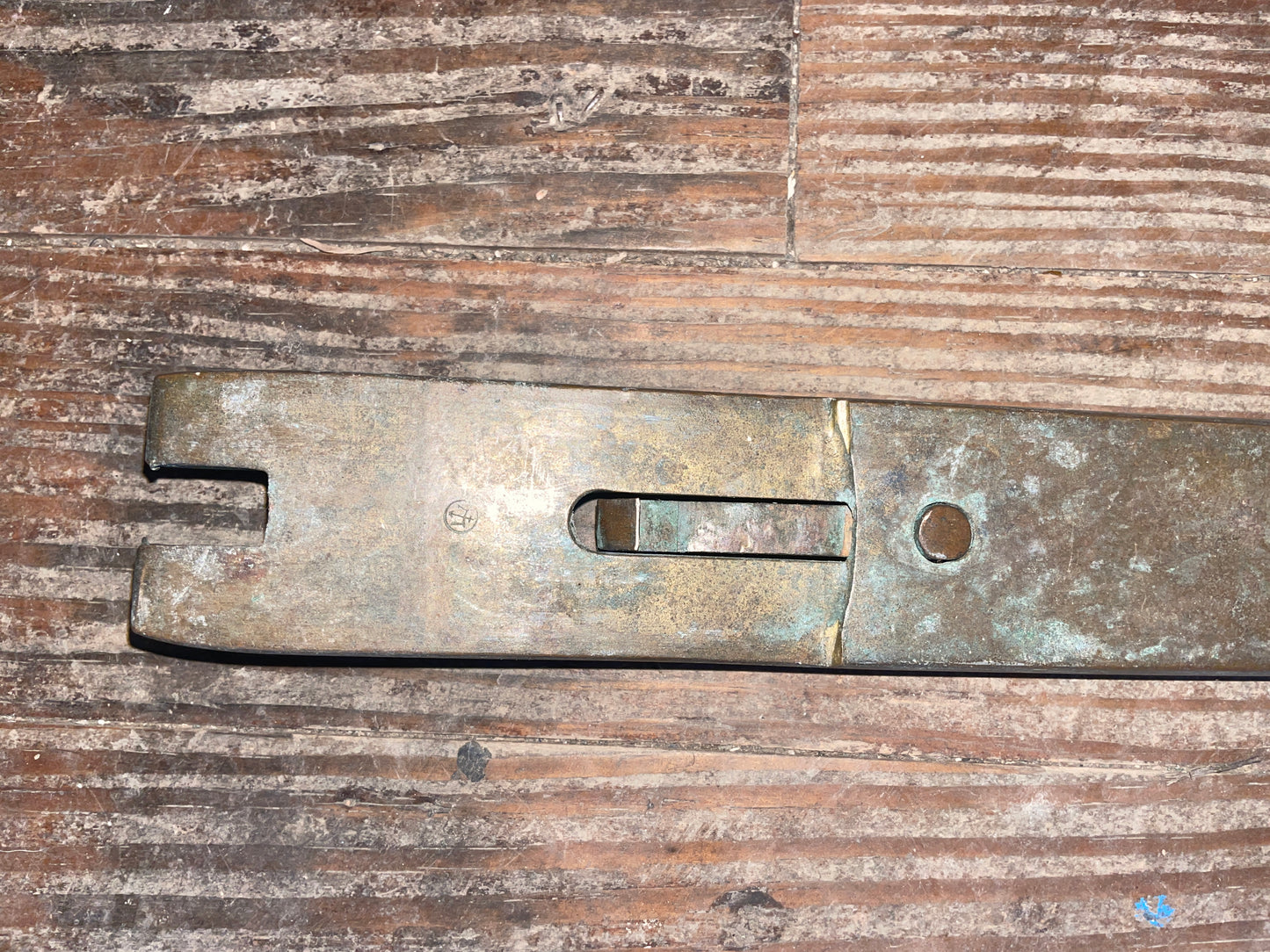13” Long Vintage Bronze Winch Handle- 1 11/16”