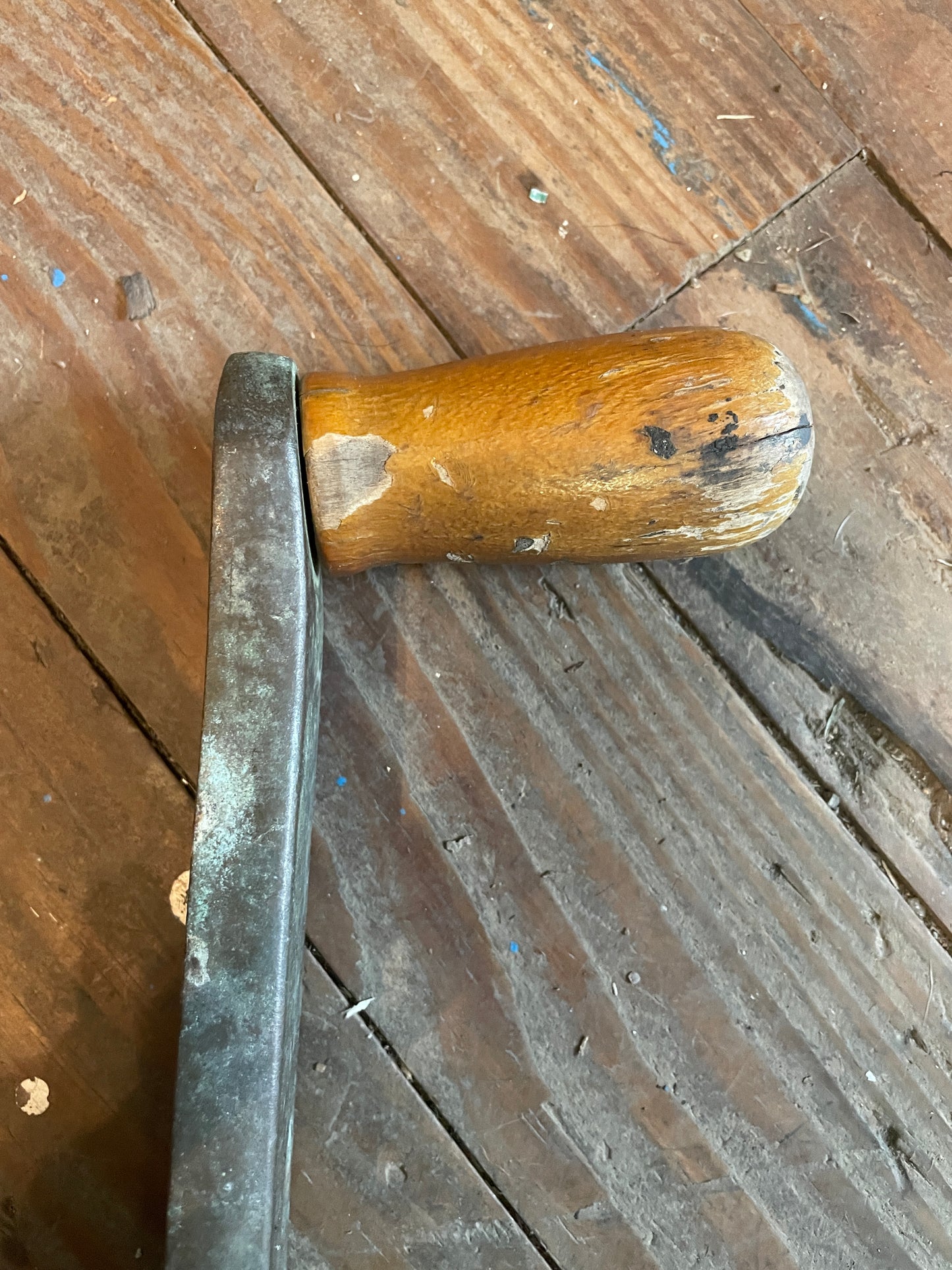 13” Long Vintage Bronze Winch Handle- 1 11/16”