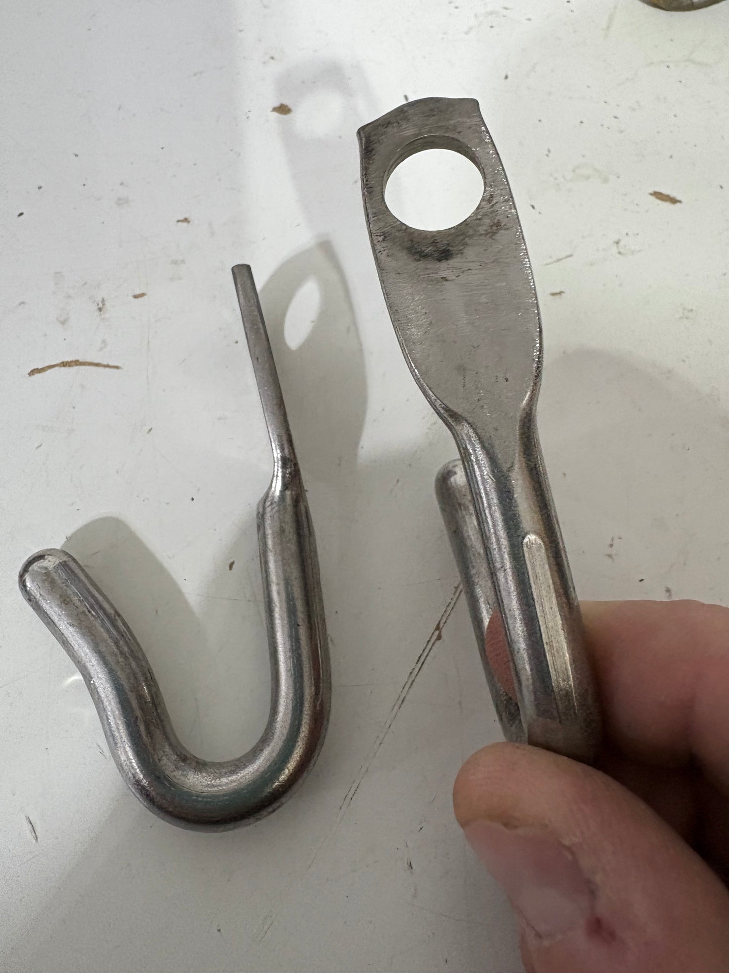 Pair of Stainless Steel Hooks 3"