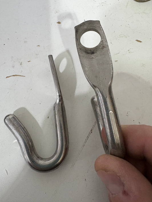 Pair of Stainless Steel Hooks 3"