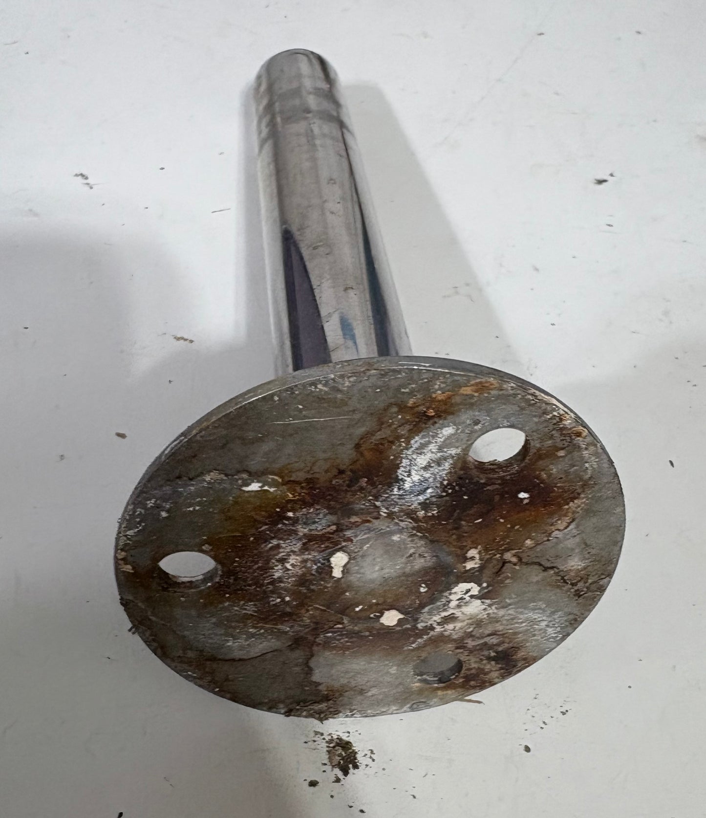 Stainless Steel Straight 7" Piece On Base