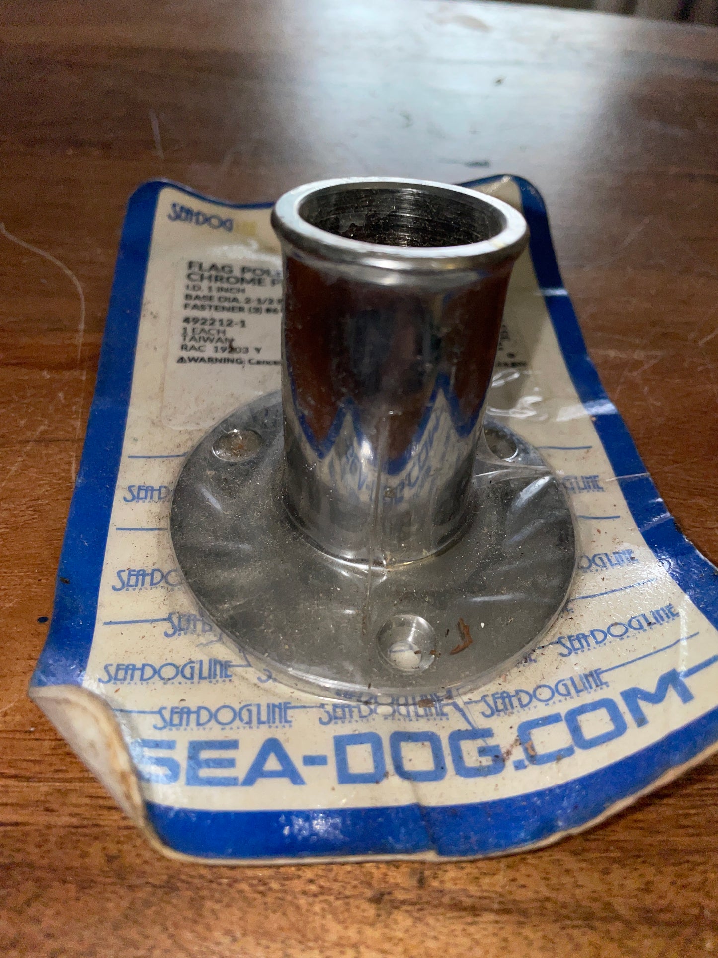 Seadog Line Chrome Plated Brass Flag Pole Socket - 1” - NEW