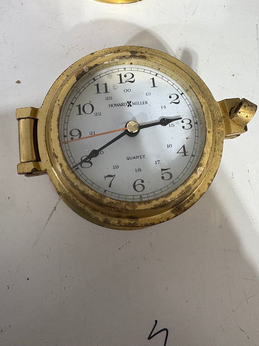 Howard Miller Brass Clock 4 1/2"