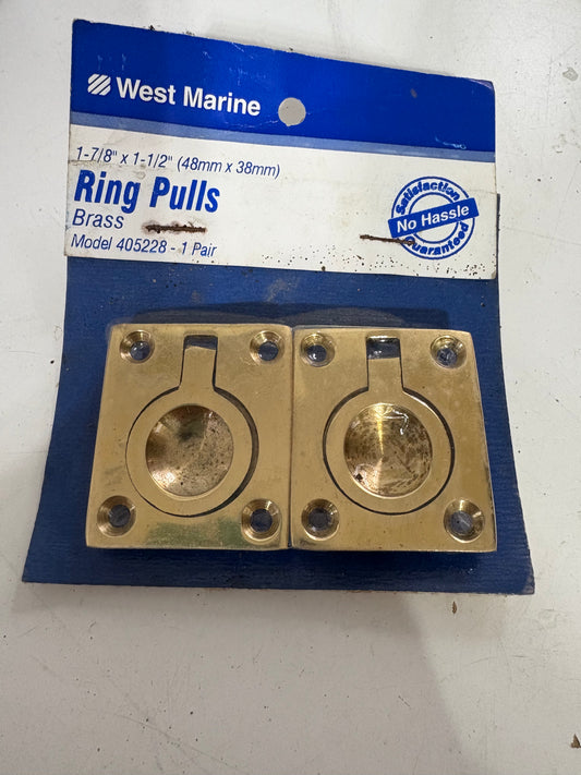West Marine Brass Ring Pulls NEW
