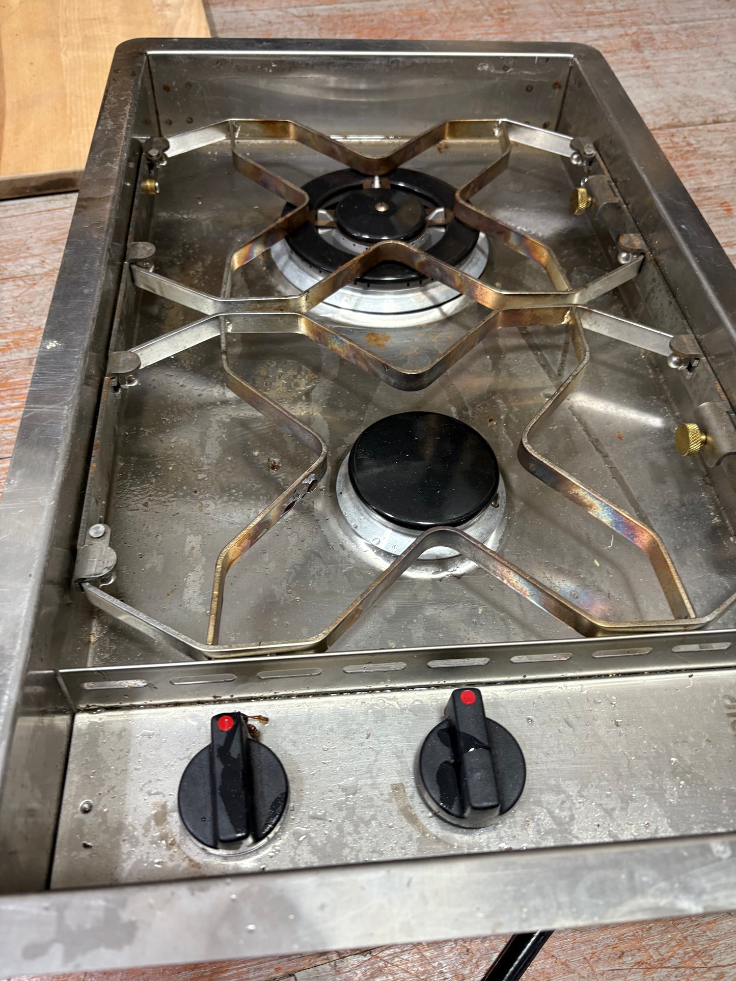 Dickinson 2 Burner Drop in Propane Cooker with Butcher Block Top