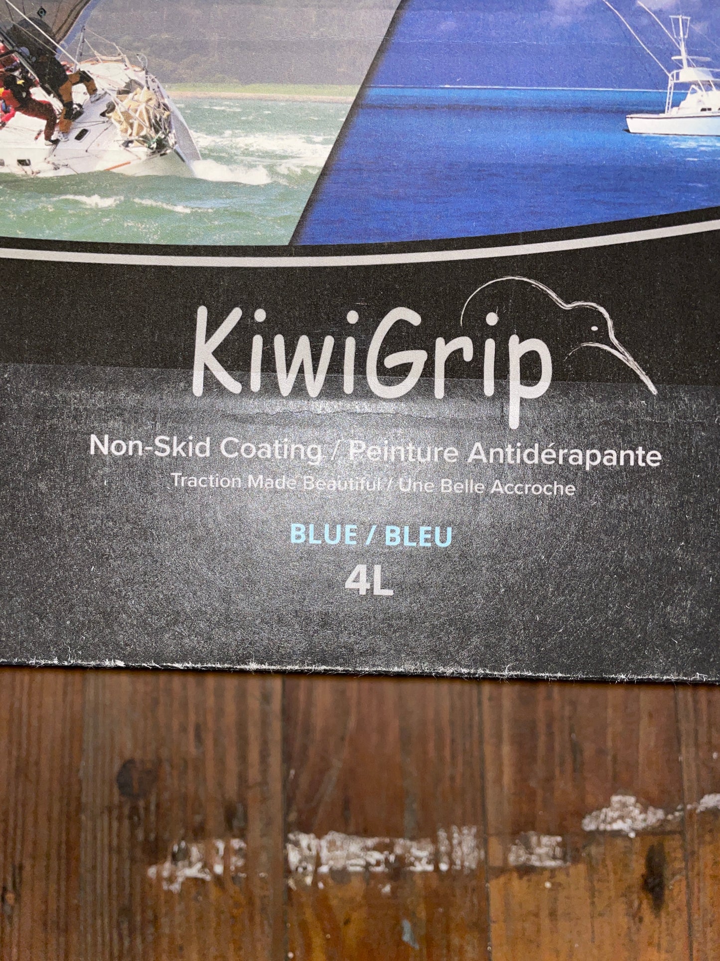 New 4L Of Blue Kiwigrip Non-Skid Coating