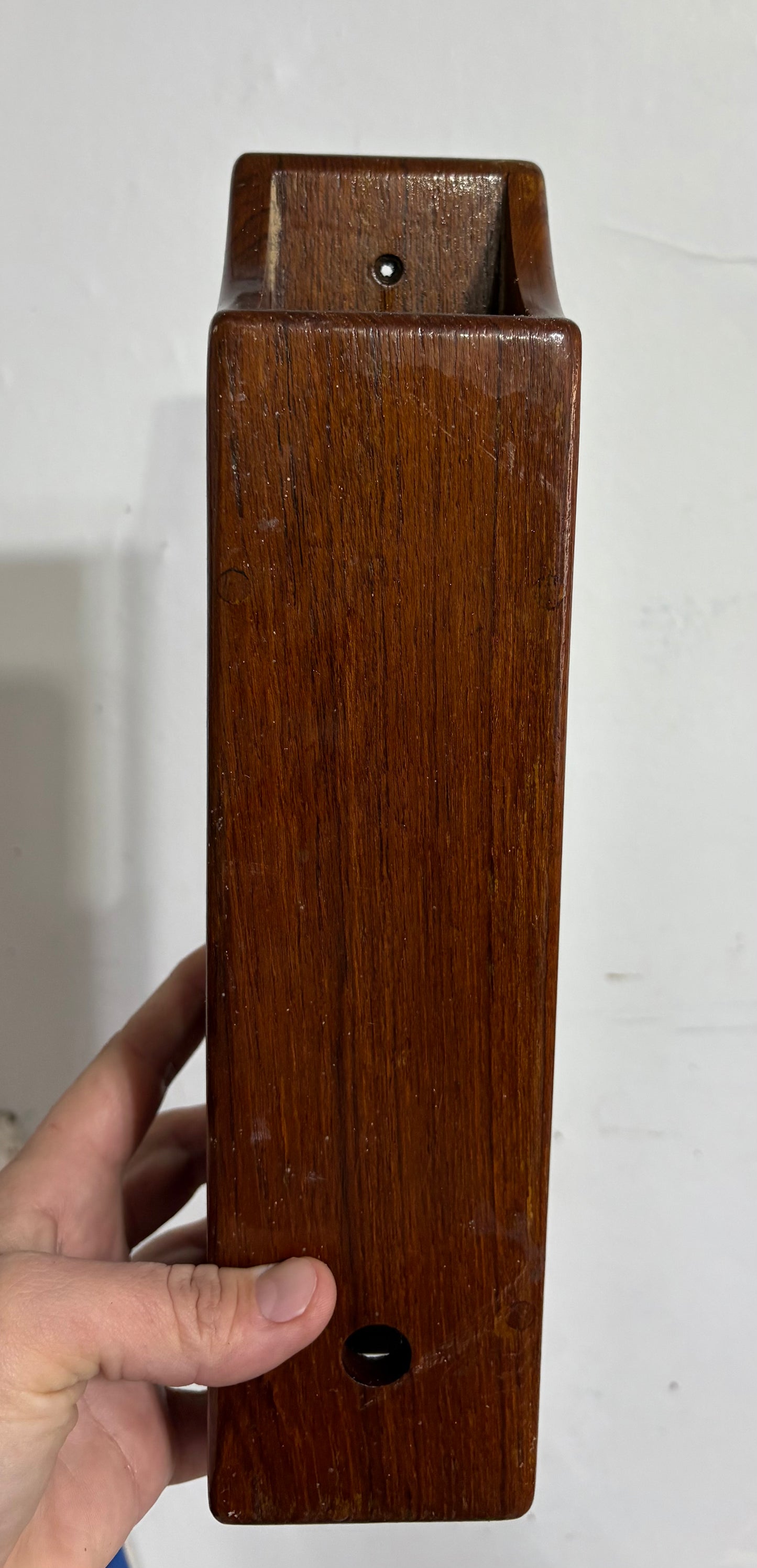 Teak Wall Mount Winch Holder