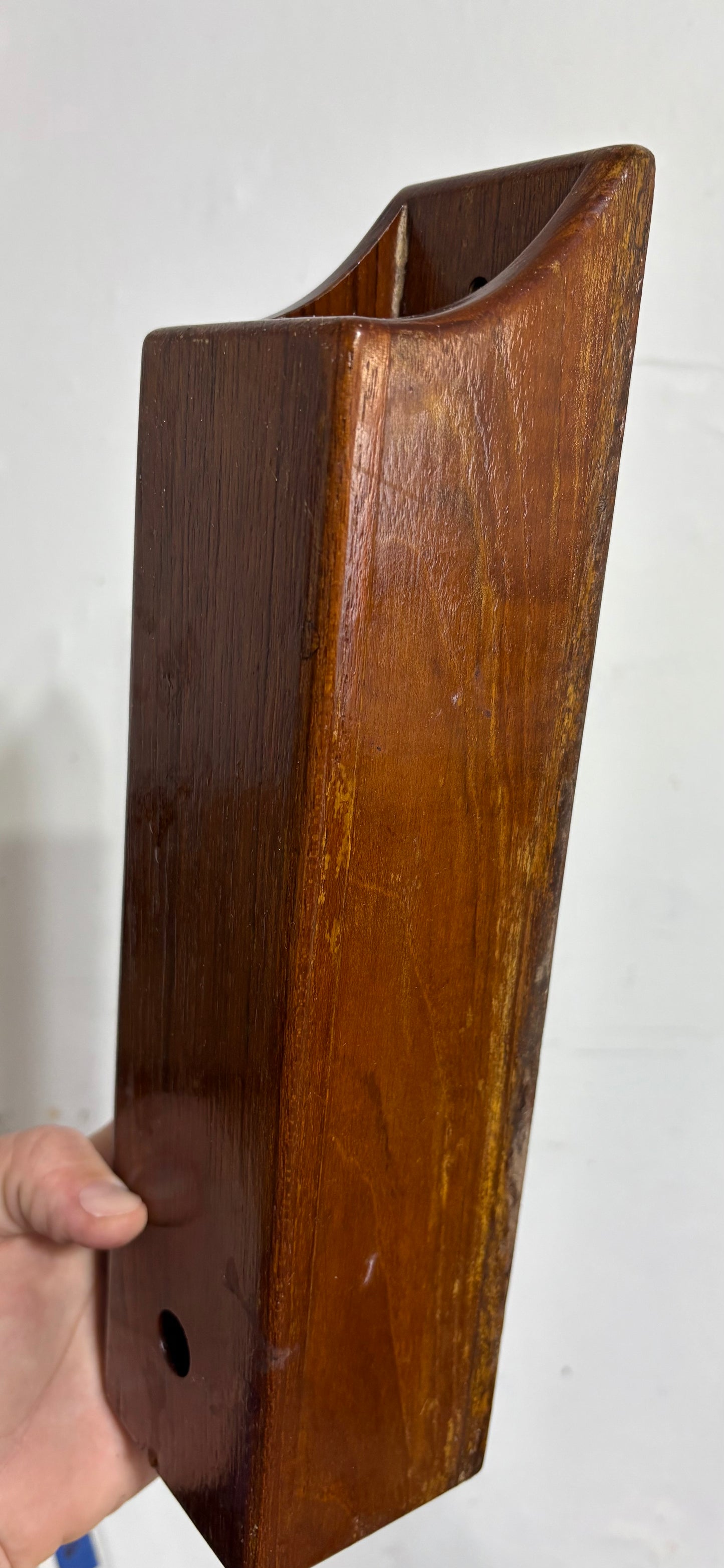 Teak Wall Mount Winch Holder