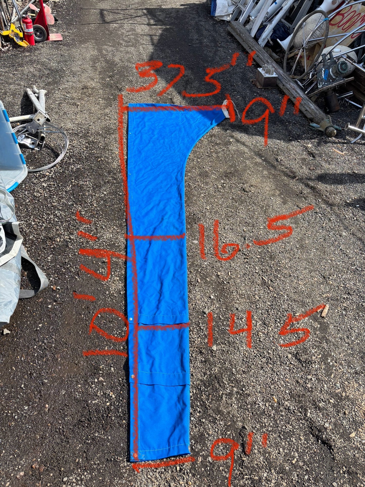 Blue Canvas Mainsail Cover - 10’ 4” Length