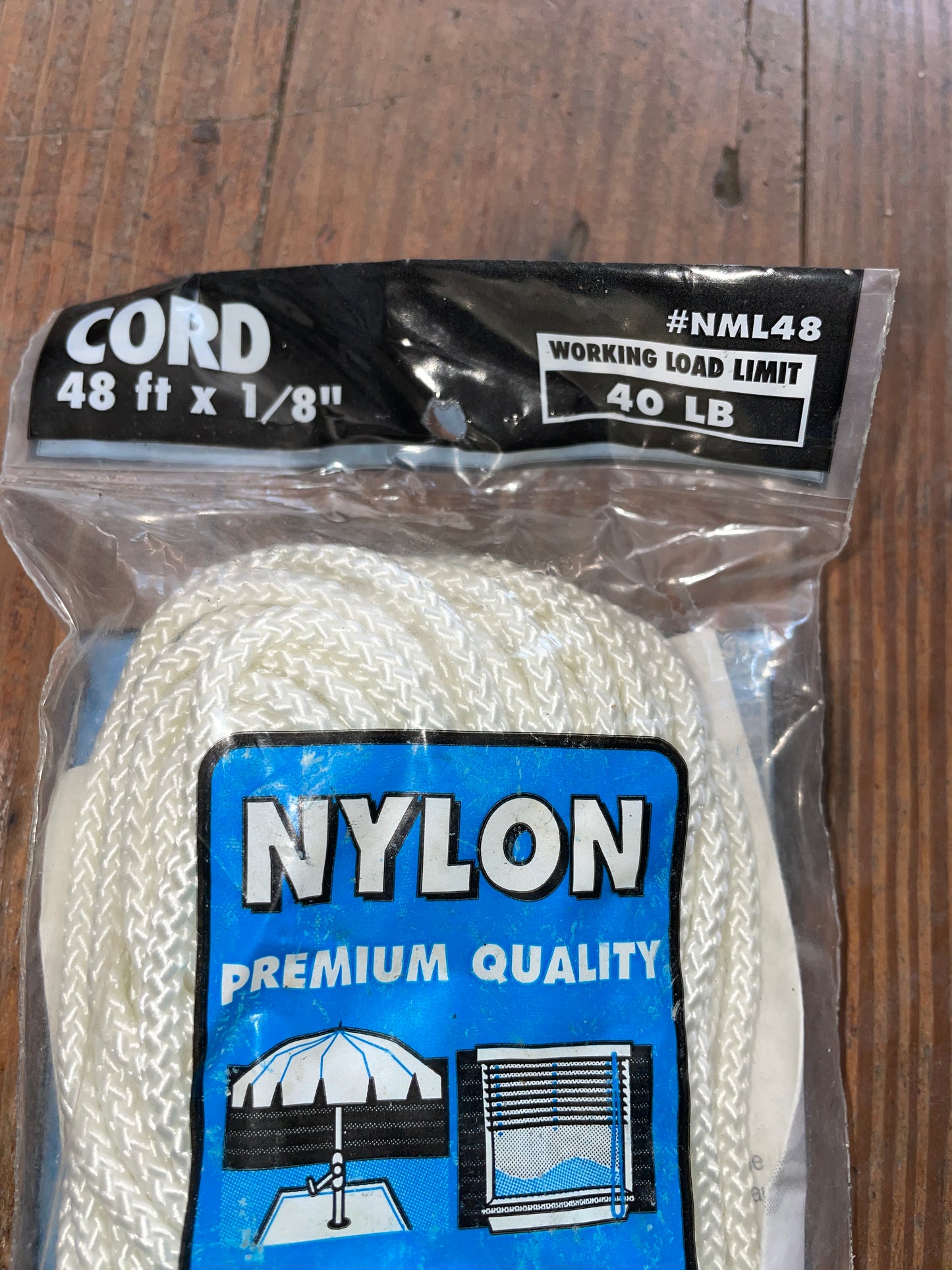 48’ x 1/8” Nylon Cord- NEW