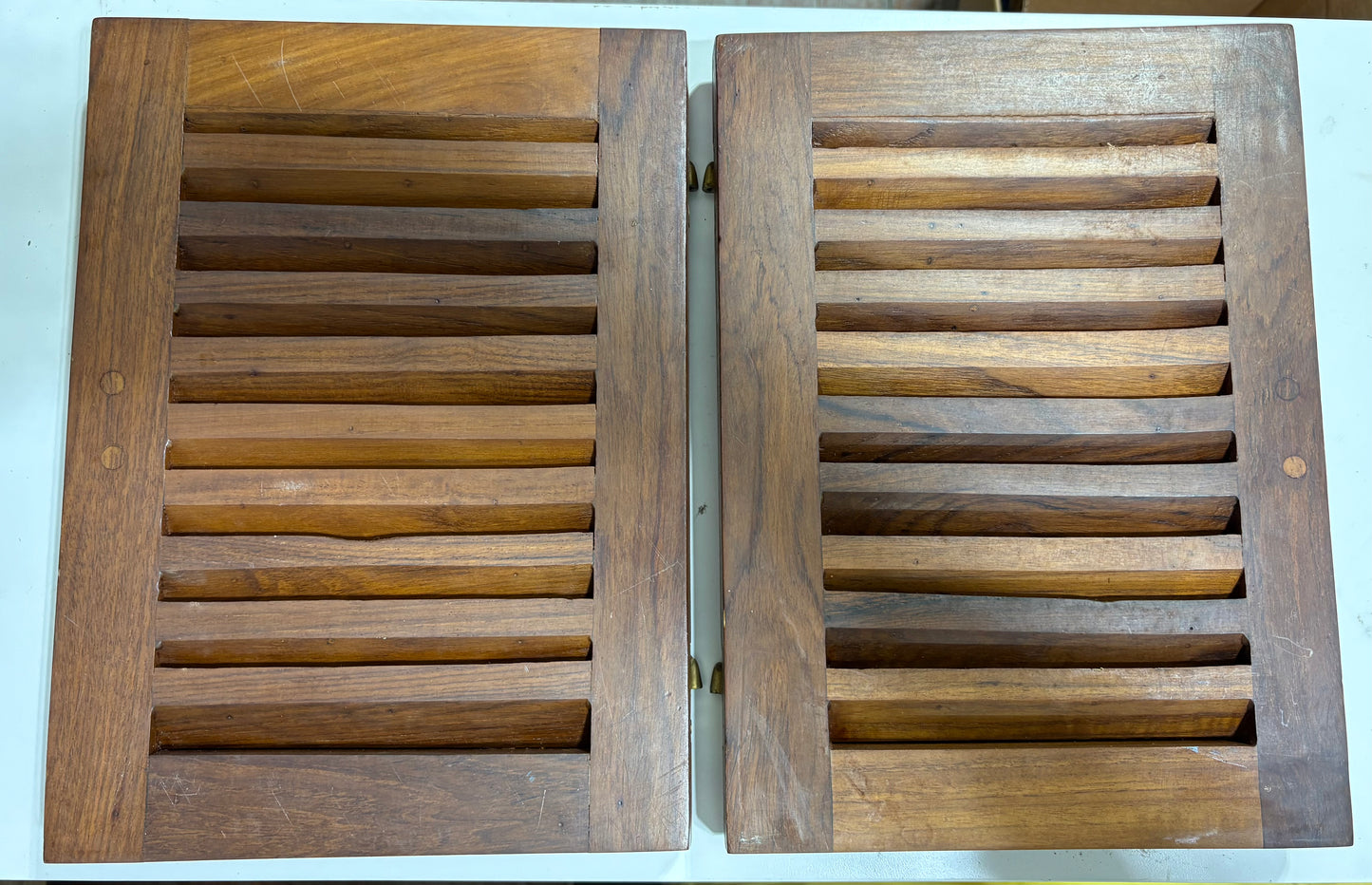 Pair of Teak Cabinet Doors 13 1/2" x 10" from Rafiki 35 #243
