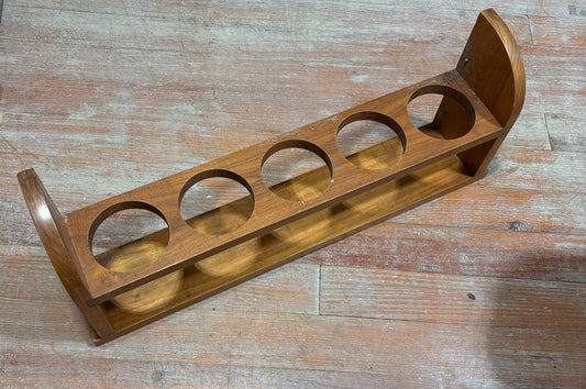 Teak Bottle Holder from Bertram 28, wall mount