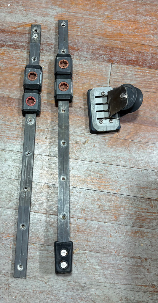 Harken Track Set with Sheet Block and Adjustable Stops from a Beneteau OC 400