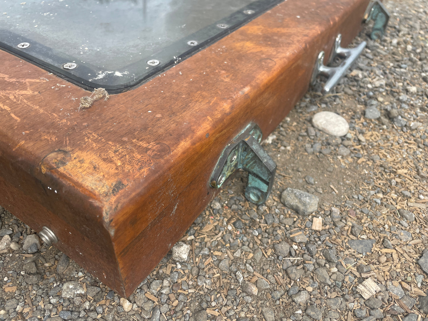 1934 Eisenhower 50' Teak Hatch - 26 1/2" Long x 26 5/8" Wide -- #192