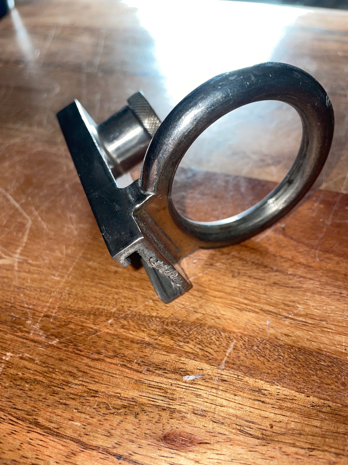 Stainless Steel 1” Mast Track Car Pull Top - 1 3/4” Ring Diameter